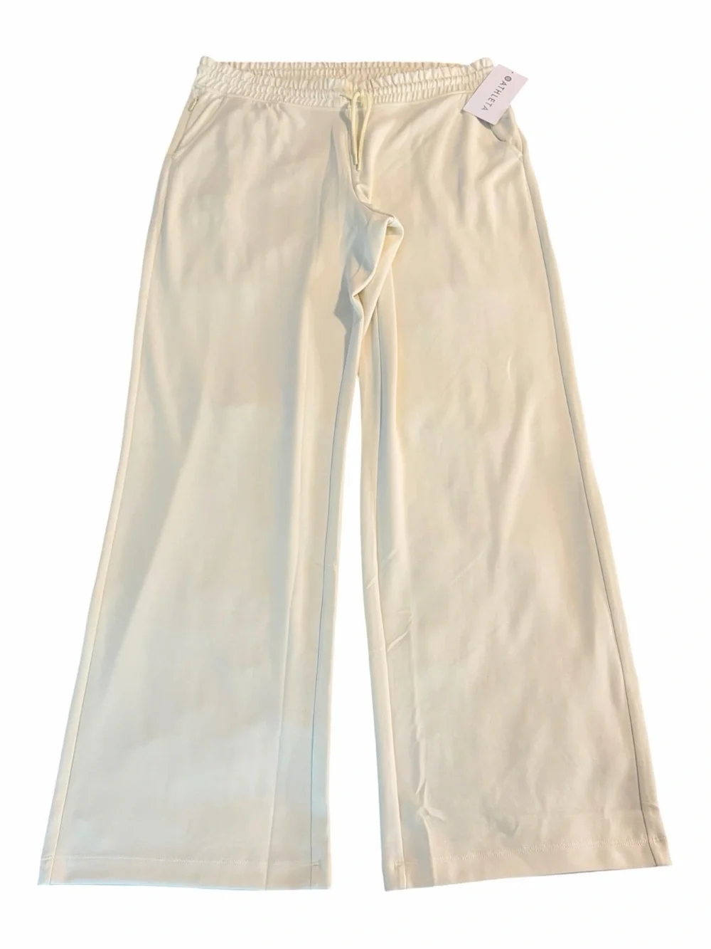 NWT |Athleta |Seasoft Straight Pant |XL Tall |Ivory |Wide Leg |34” Inseam